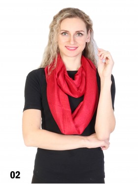 Solid Colour Loop Fashion Scarf